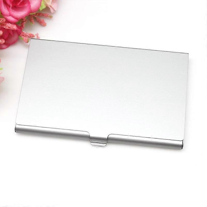 Business Aluminum Alloy Flip Business Card Case Portable Credit Card Case Color Metal Business Card Holder Customizable Logo