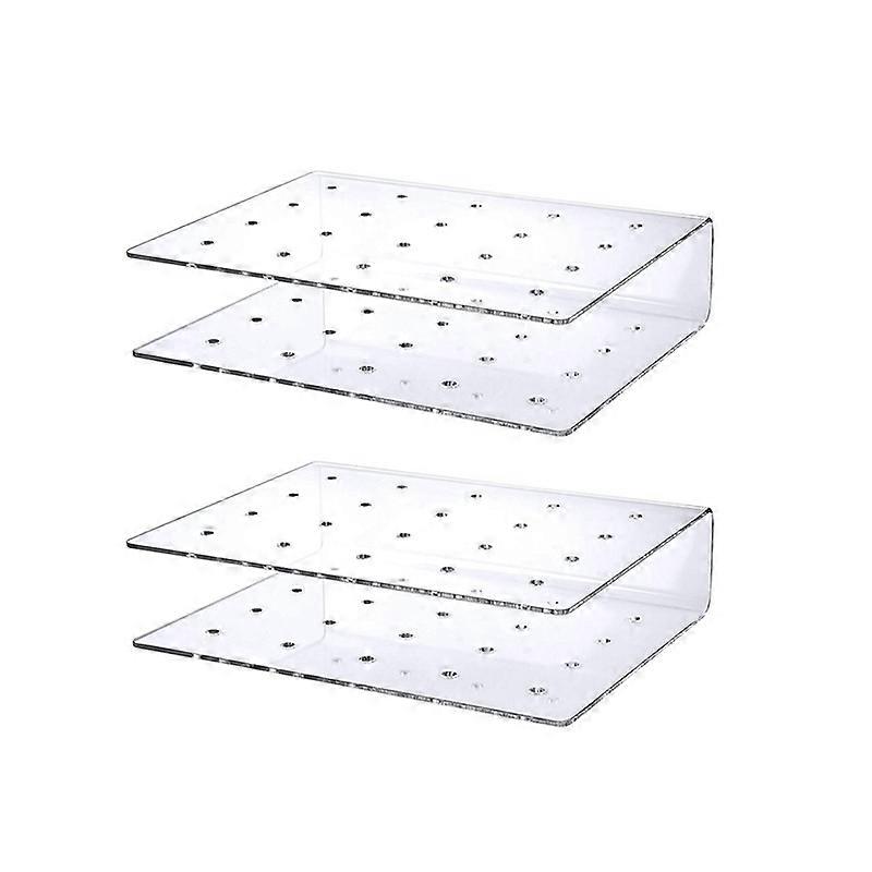 2Pcs/Set Pop Holder Creative Durable Double Layer Design Acrylic 20 Holes Cake Pop Stand Rack for Party