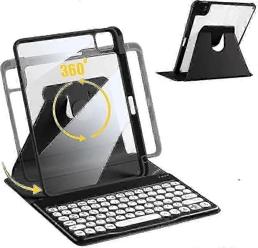 For Ipad Pro 12.9 2022 2021 2020 2018 Protective Case With Keyboard, Rotating Stand Ipad Pro 12.9 Inch 6