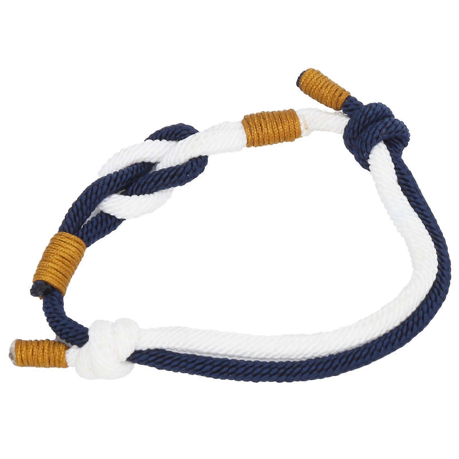 Hand-woven adjustable two-color couple bracelet suitable for couples