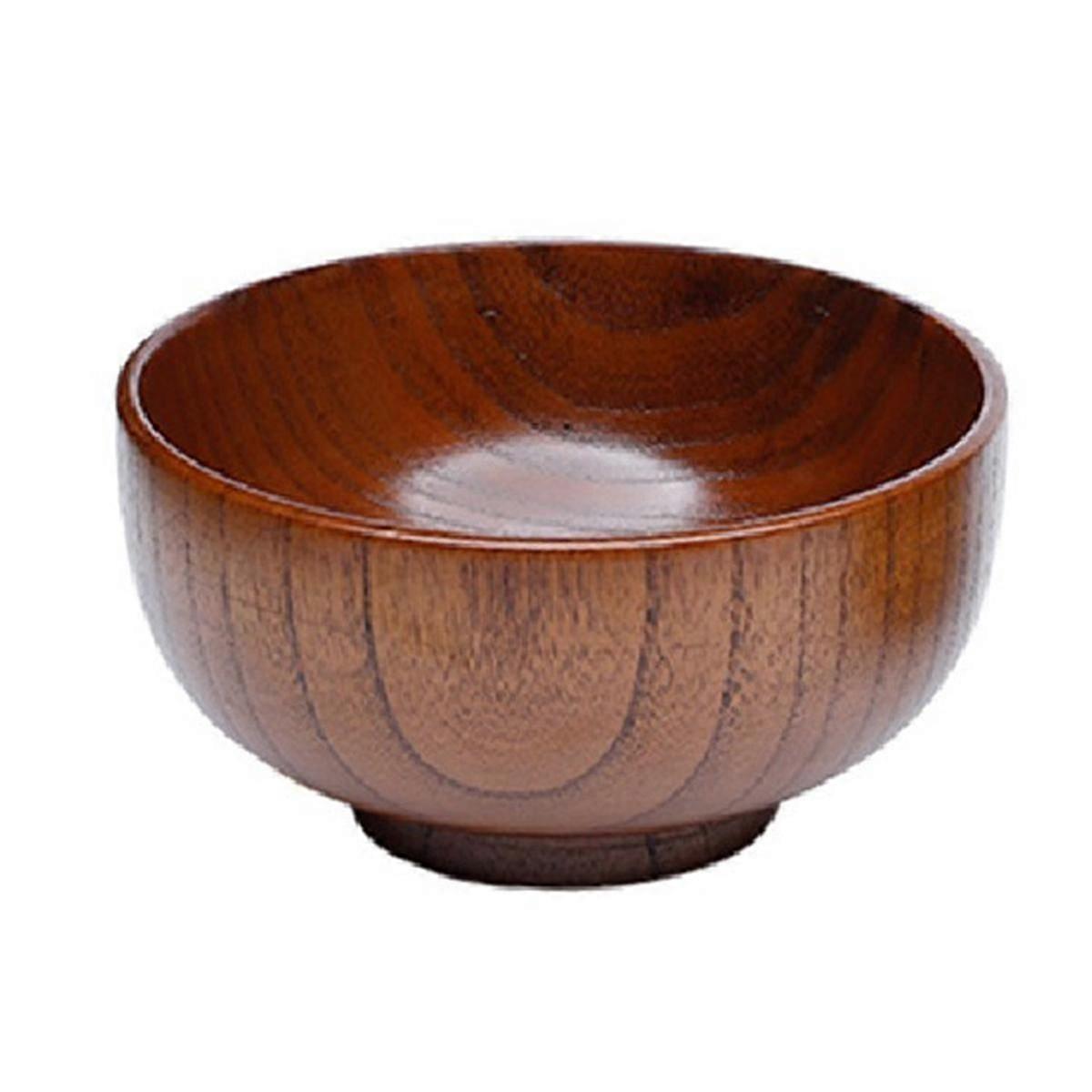 New Chinese Wooden Bowl with Whole Wood & Jujube.Instant Noodles Bowl Soup Bowl Heat-Insulating Fal