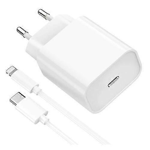 20W Charger - Power Adapter - USB-C and Lightning - Fast - Compatible with iPhone