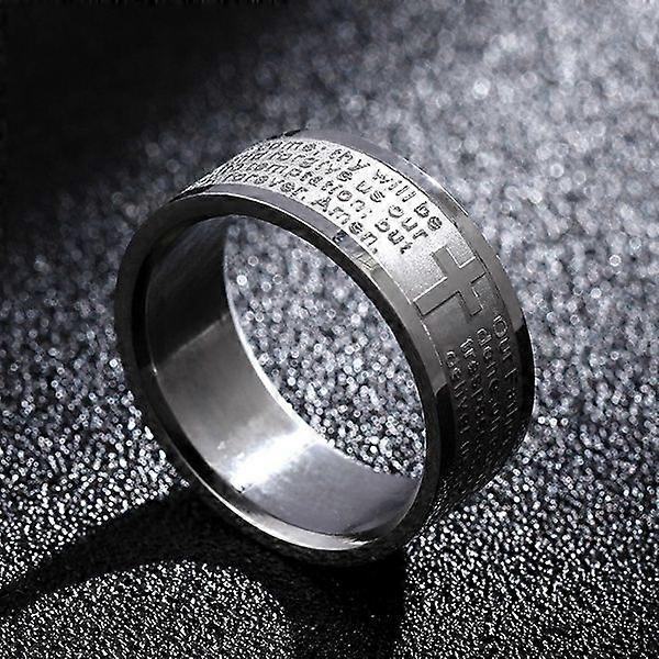 Anglický prsten z titanové oceli [černý]