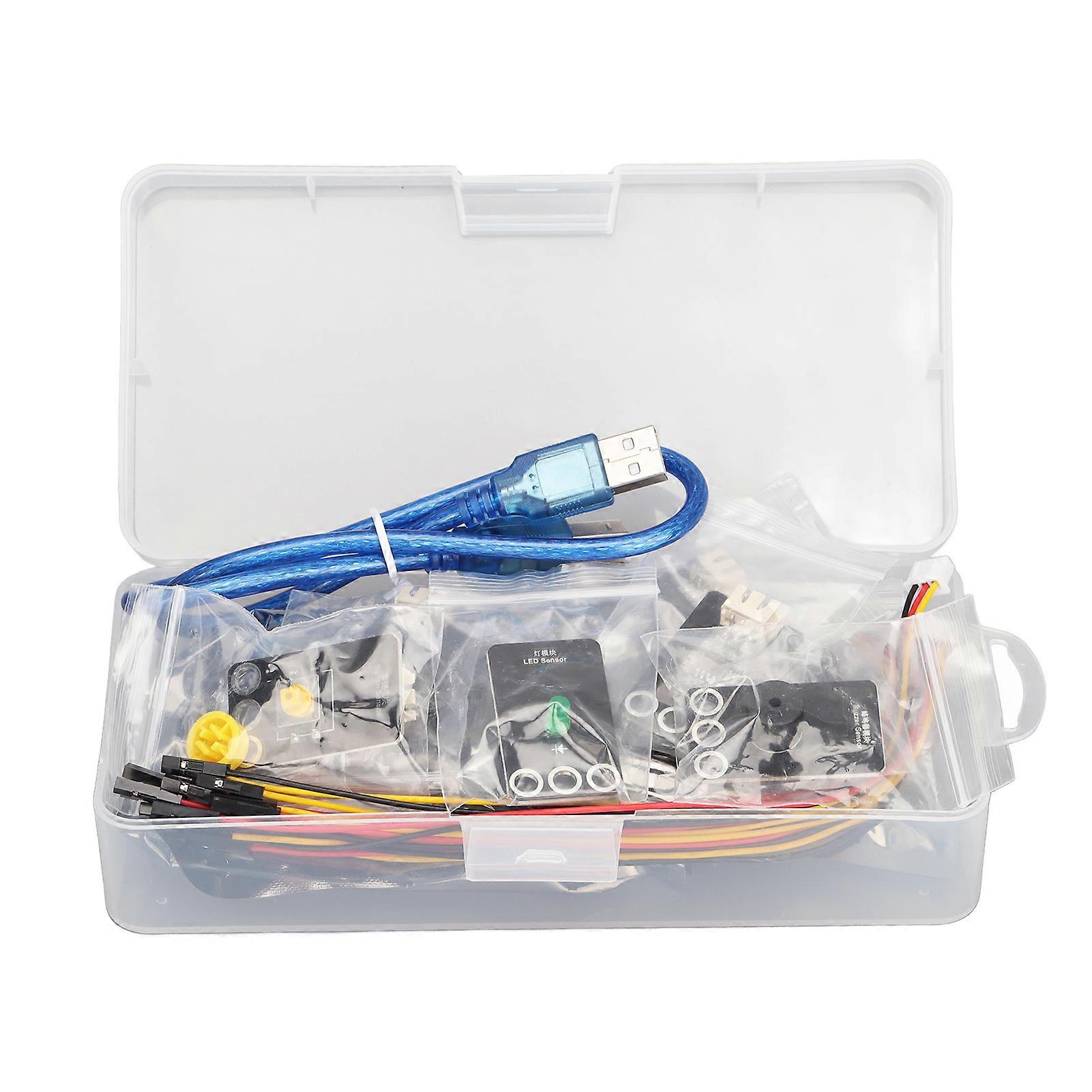 For R3 Development Board Graphical Programming Kit DIY Mainboard Learning Set with Light Buzzer Sound Module