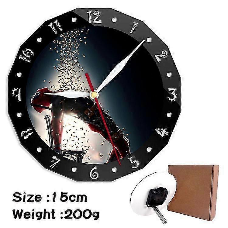 Deadpool pattern creative clock, wall clock suitable for bedroom decoration 14