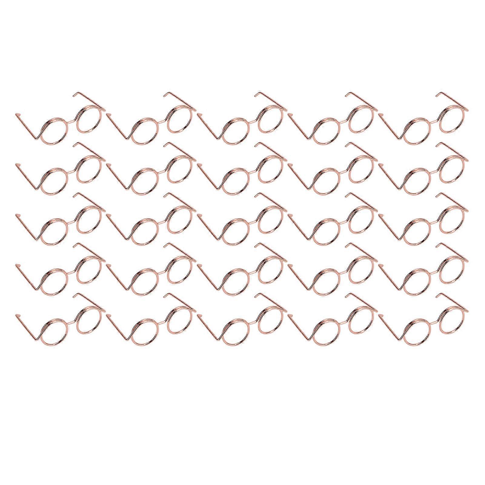25Pcs Paper Clips Mini Glasses Shape Paper Clips with Box