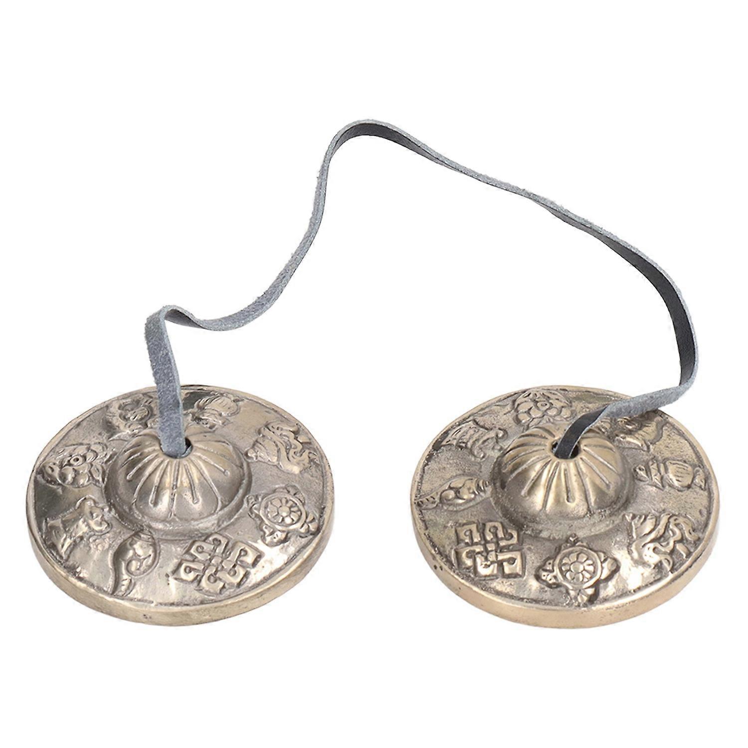 Tibetan Tingsha Meditation Bell Small Pure Copper Double Chime Nepalese Hand Made Bell Percussion Pe
