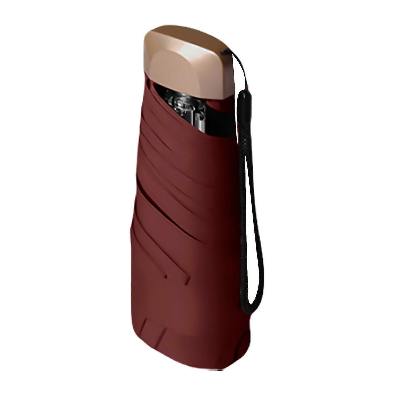 Easy To Carry Umbrell Foldable Rain Umbrella Shelter For Sun And Rain, Solid Constructions Suitable For Everyone Burgundy