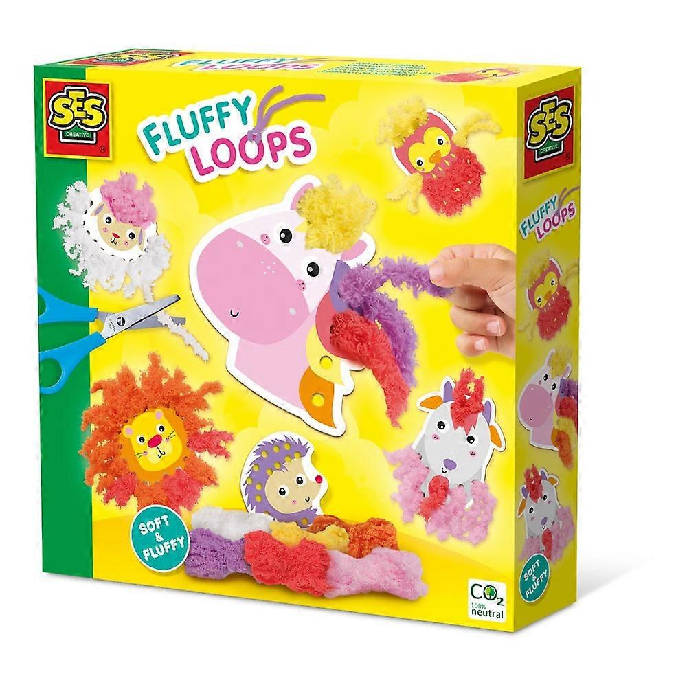 SES CREATIVE Fluffy Loops Soft Yarn Animals - 14010