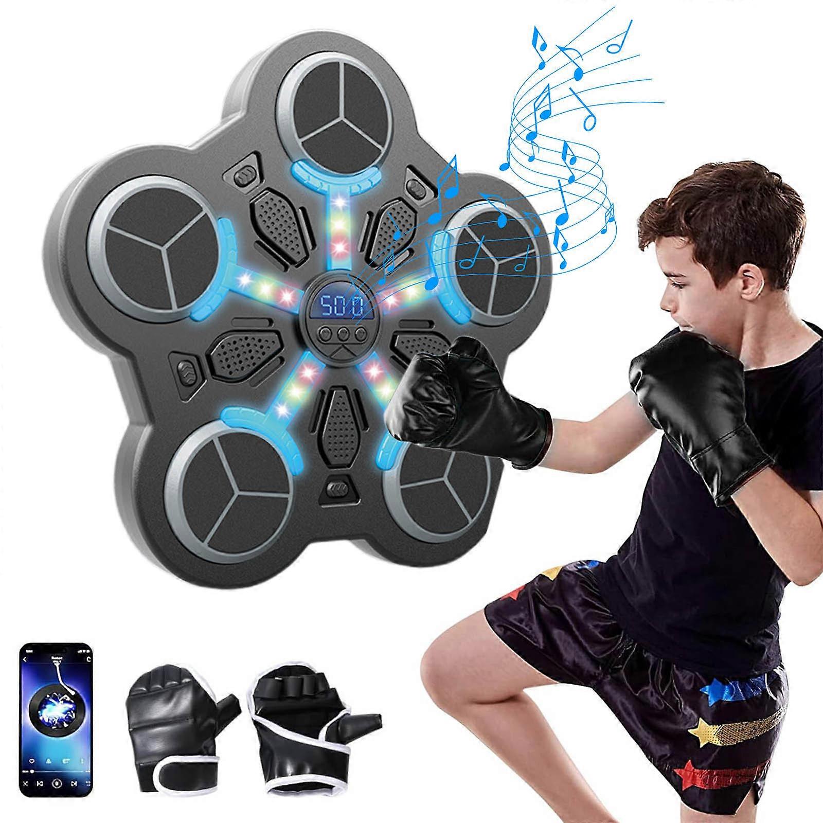 Smart Music Boxing Machine Upgraded Smart Bluetooth Rechargeable Musical Boxing Machine Wall-Mounted Punching Trainer