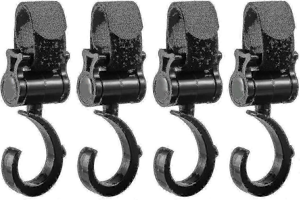 Stroller Hooks 4 Pack Stroller Hanger Bags Hook For Strollers Universal Stroller Clip Accessory (plastic-4pcs)