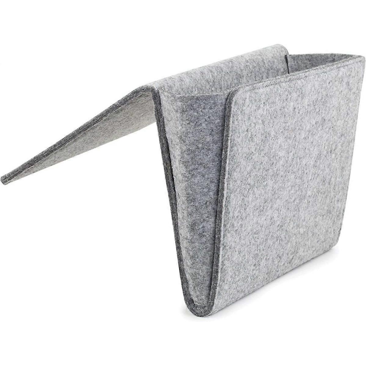 Bedside Organizer with Multiple Pockets, Easy Install Space-Saving Storage for Portable Devices, Eco-Friendly Felt Material for Durable Lightweight