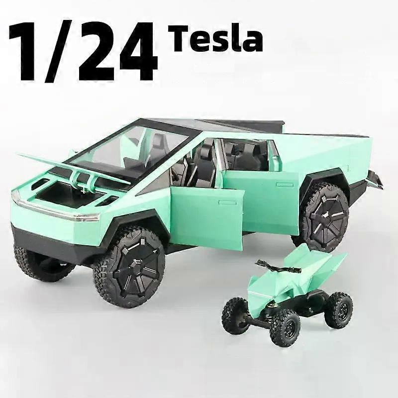 1:24  Cybertruck Pickup With Motorcycle Alloy Car Model Diecast Toy Vehicle Sound and Light Simitation Cars Model Toys Gift MAXP