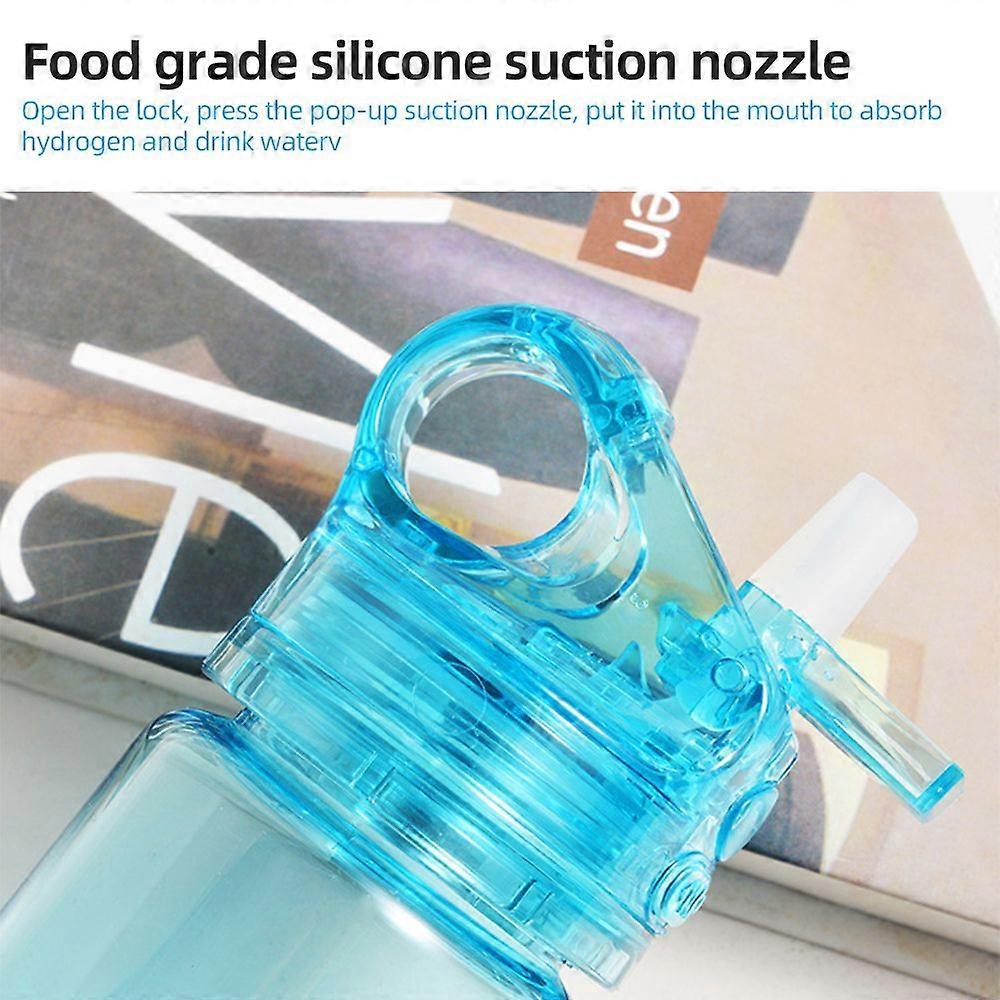 400ml Hydrogen Water Bottle Generator Type-C Rechargeable SPE Technology LED Display Portable Hydrogen Water Ionizer Machine for Home Travel Office Ex