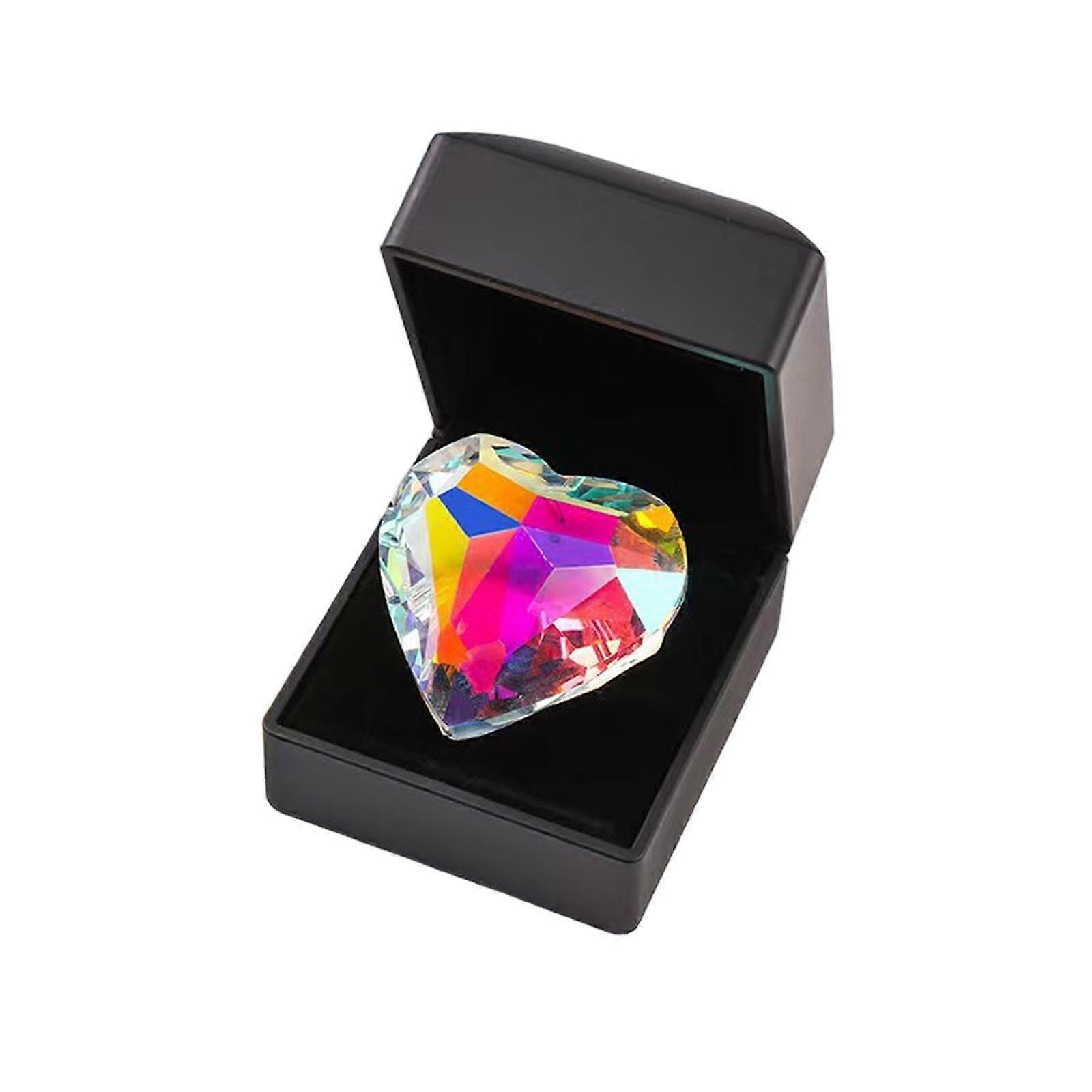 Heart Shaped Prisms Pendant Ornament Multipurpose Rainbow Refraction Effect