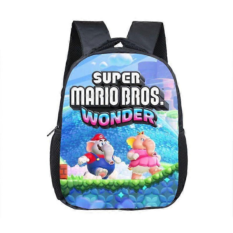 Super Mario Wonder Printed Backpack Student Polyester Cartoon Children's Backpack
