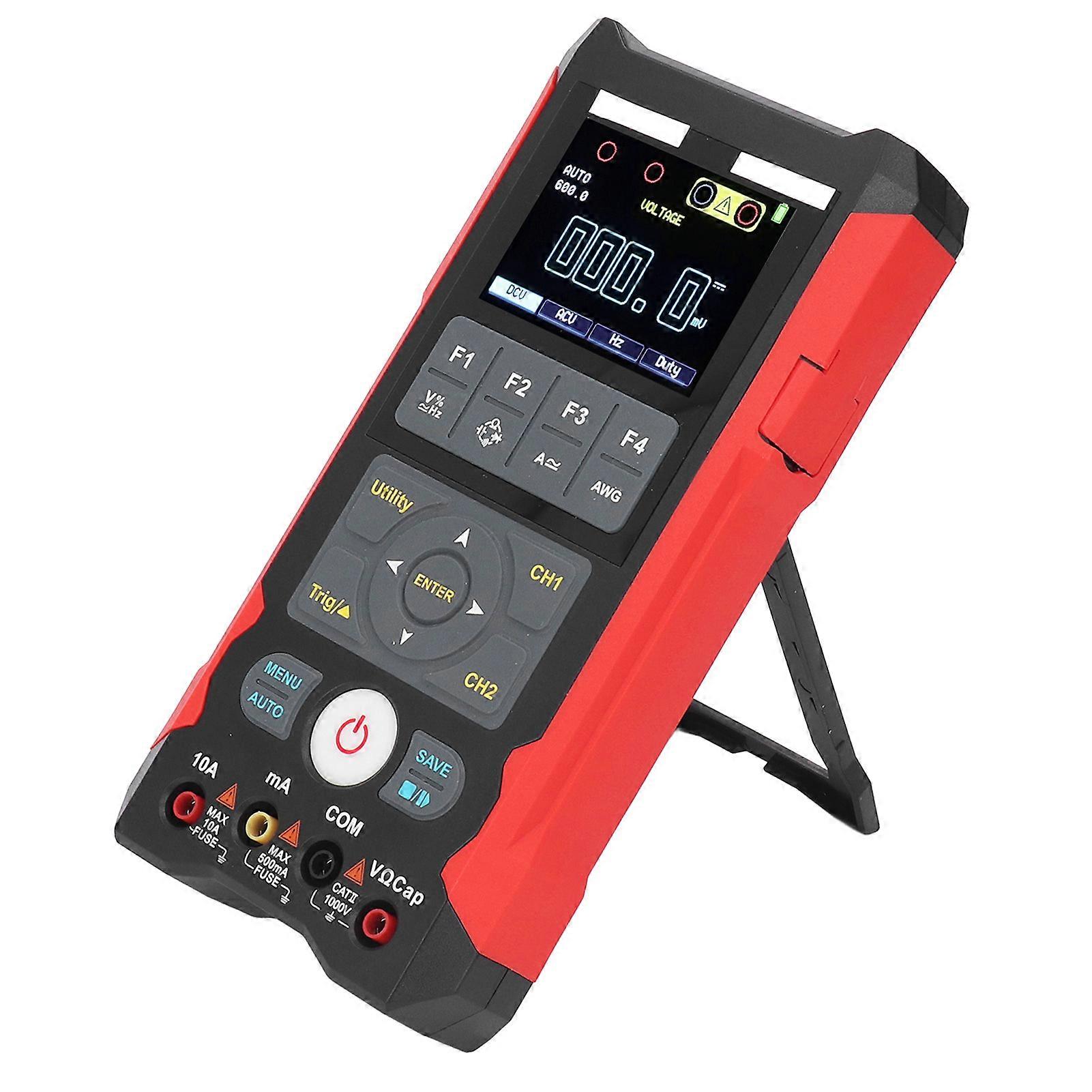 3 in 1 Digital Oscilloscope Handheld Waveform Multimeter Signal Generator Built in Battery