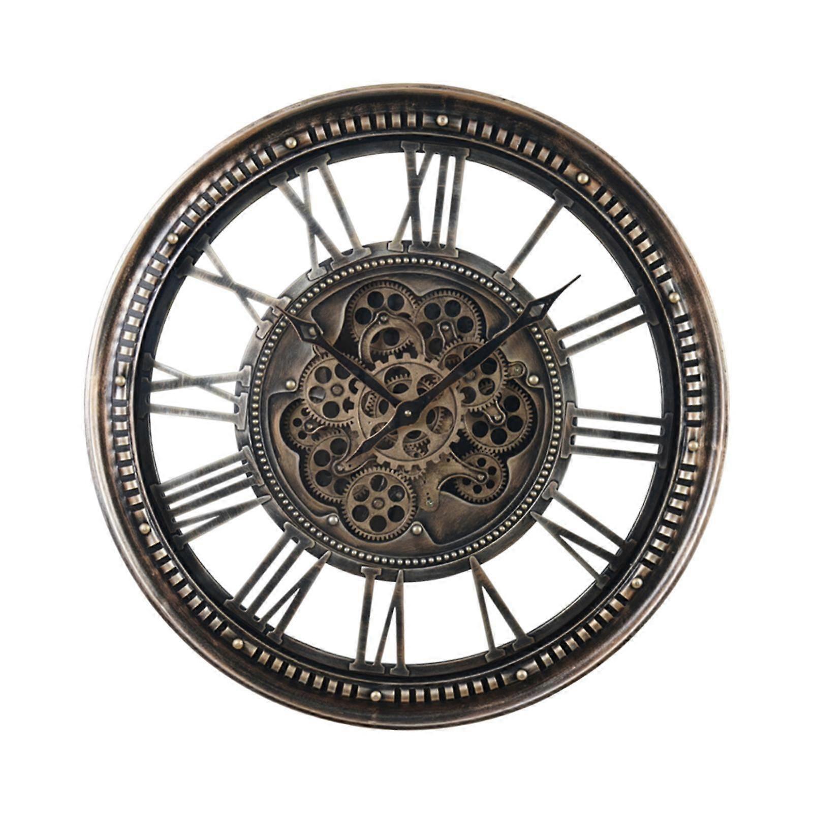 25in 장식용 벽 시계 아날로그 금속 시계 가정용 집들이 선물