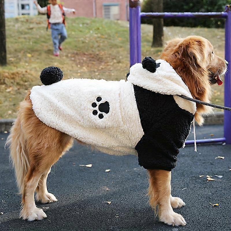 Thickened Warm Pet Clothes for Medium Large Dogs, Winter Dog Costumes, Puppy Apparel with Panda and Tiger Designs