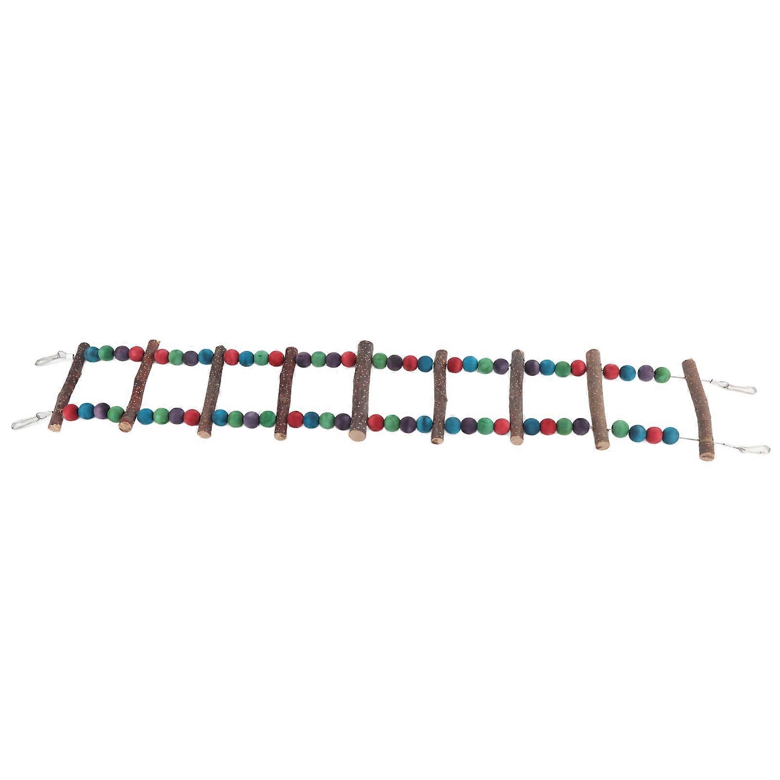 Bird Ladder Bridge Colourful Natural Wooden Ladder for Birds
