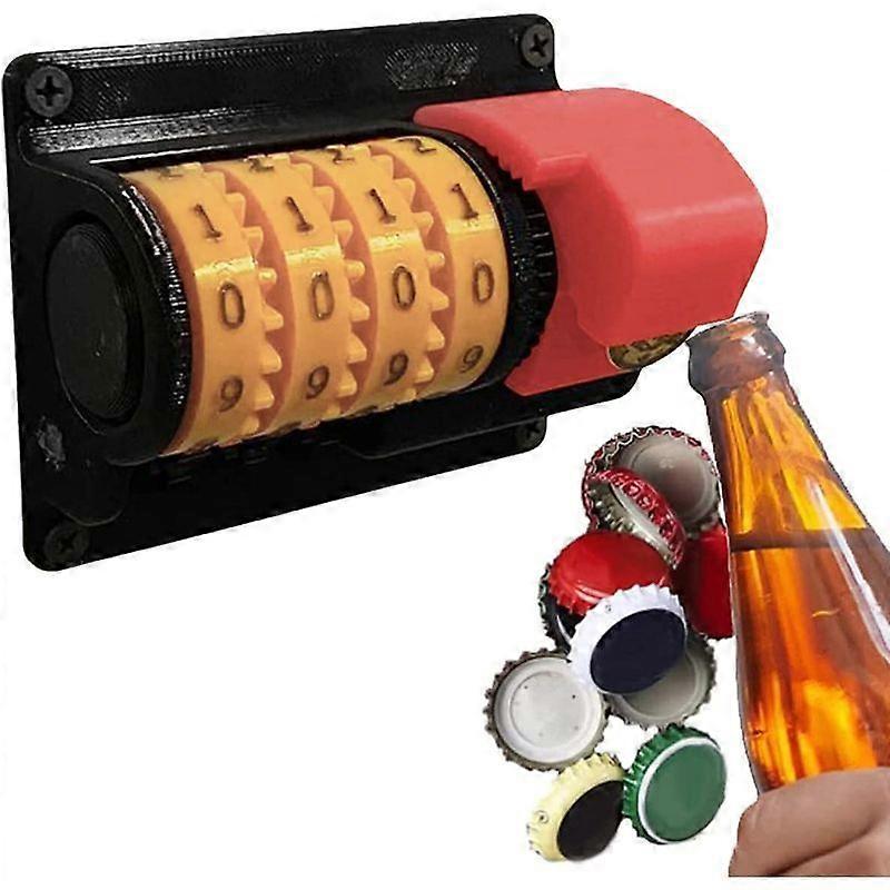 Beer Counter Bottle Opener Wall Mounted Bottle Opener for Most Beer and Soda Bottles Manual Can Opener with Precise Numbers for Kitchen Bars and Resta