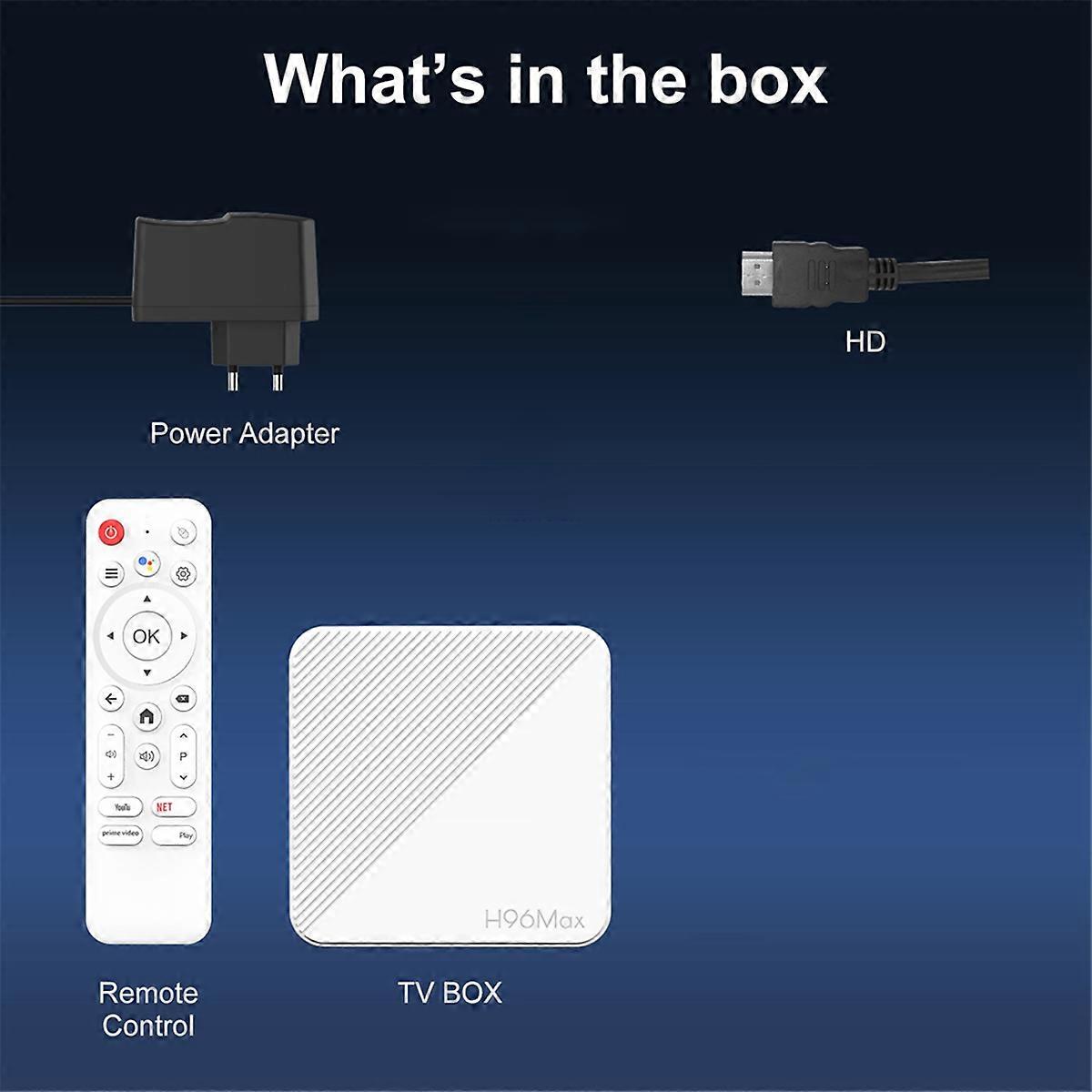H313 Smart TV Box Android 14 Smart TV Box Android13 2GB 16GB Wifi6 BT 4K HD Voice Media Player EU Plug