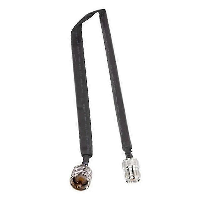 フラットRF同軸ケーブルPL295UHFオスからSO239UHFメス50オームRF同軸ピグテール延長コード、40cmへの窓/ドアパス