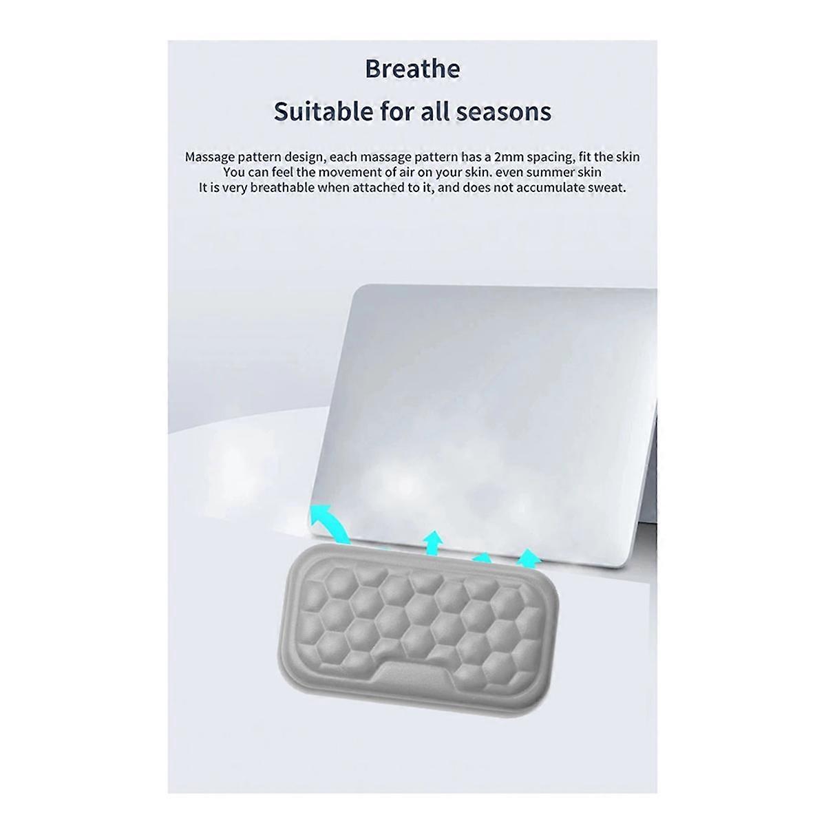 Ergonomic Wrist Pad Mouse and Keyboard Protection Rest Pad Massage Texture for PC Laptop Gaming Keyboard Mouse B Gray