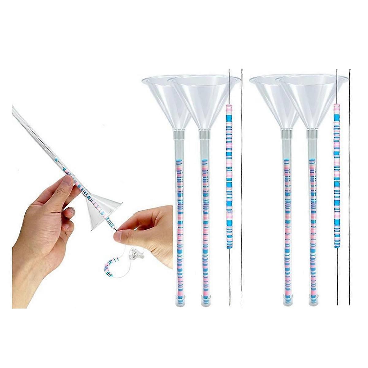 Beading Funnel - Beading Tools Kit for Clay Bead,4 PCS Beading Tools for Jewelry Making with Beading