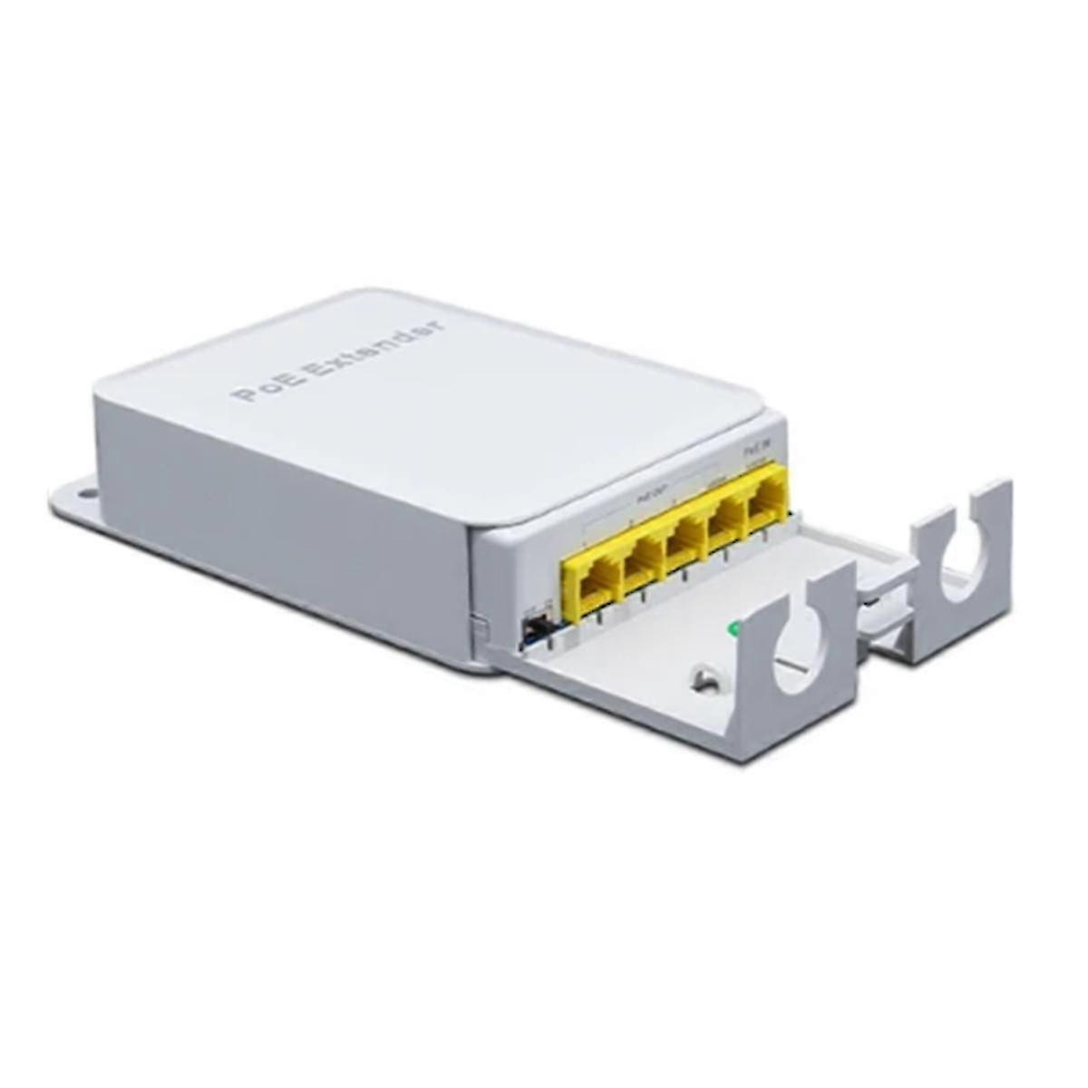 5 Port Waterproof POE Extender 4 Port Repeater 1000Mbps Outdoor Network IP55 VLAN 44-57V for POE Ca