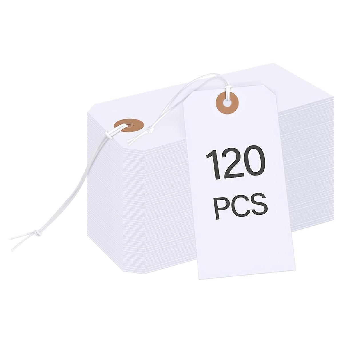 120 Pcs Gift Tags with Elastic String,Large Marking Gift Bags Tags