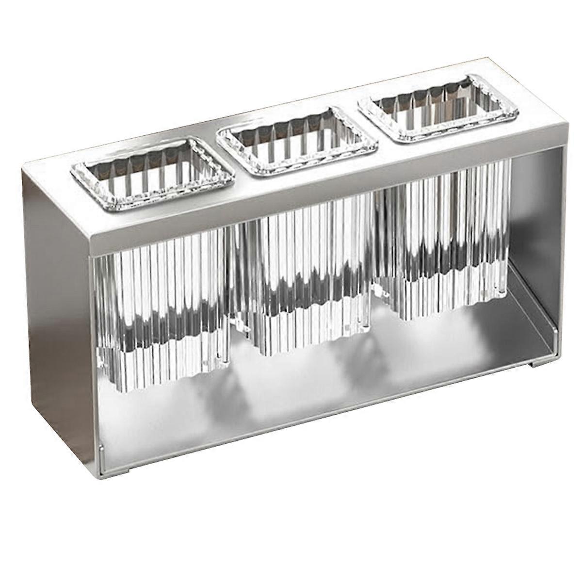 Tableware Holder Box Tabletop Separated Fork Chopstick Storage Grey
