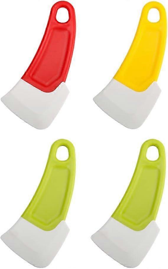 4Pcs Pan Scraper Silicone Pot Scraper Dish Scraper Pan Cleaner Multifunctional Scraper Tool Handheld Kitchen Cleaning Tool Mixed Color