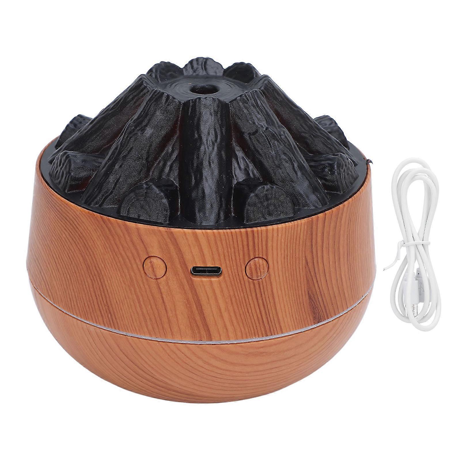 Flame Diffuser Humidifier Quiet 300ml Easy to Operate Simulated Fire Humidifier for Desktop Type 2