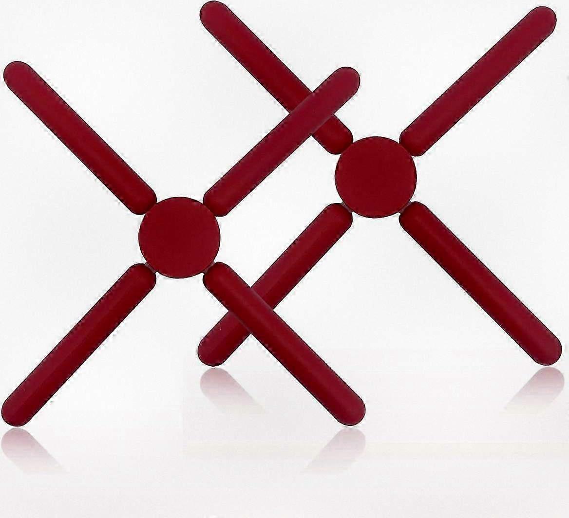 2-Pack Foldable Silicone Stands for Kitchenware - Pots, Pans, Cups & Dishes Heat-Resistant