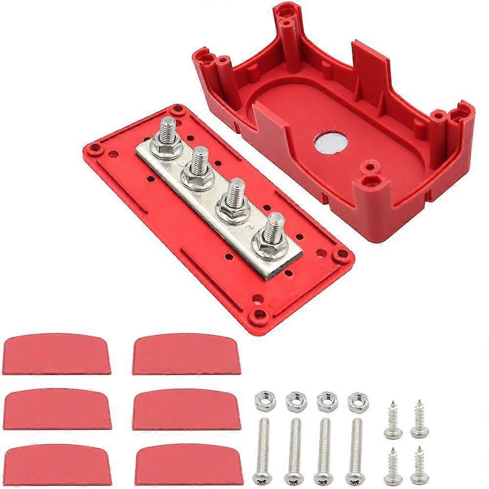 M6/M8/M10 Bus Bar Box Board 150A/300A 4/12 Terminal Ways High Current Busbar Cable Organizer Box Auto Max Connection Amplifier