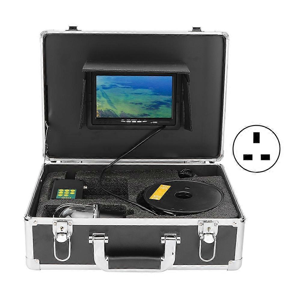 7in TFT LCD Underwater Fishing Camera Waterproof Fish Finder 360° Rotation Panoramic Monitor System 100m 100‑240V