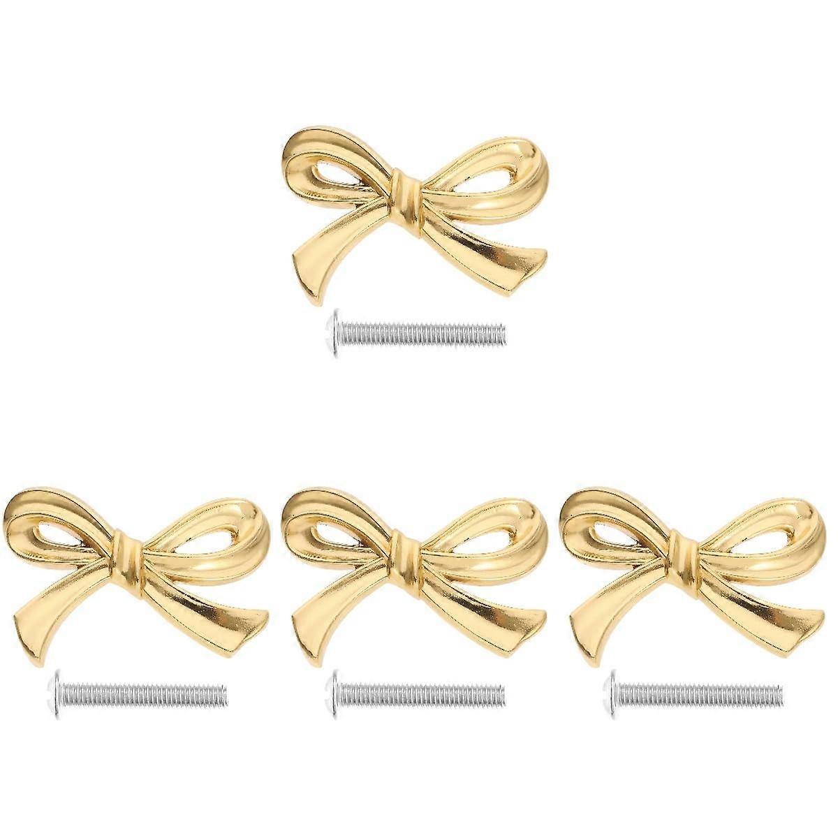 Closet Door Knobs Pull, 4pcs Bow Shape Furniture Knob Drawer Cupboard Pulls Handle