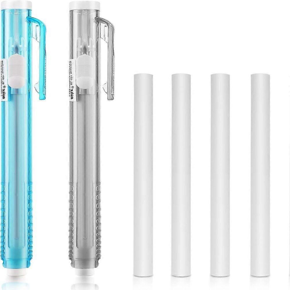 Conjunto de borracha estilo caneta com recargas de borracha de substituição para desenho e uso em escritório