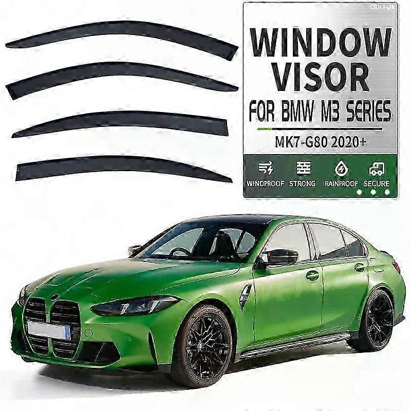 Applies To For Bmw M3 Series Mk7 G80 2020-2024 Window Visor Vent Shades Ventvisor Wind Deflectors Visors Rain Guard Shades Visor