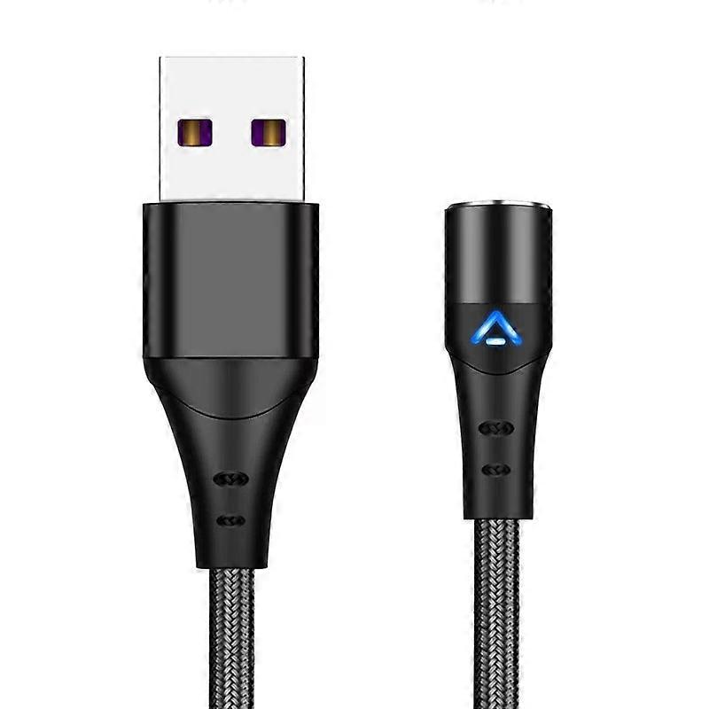 1mnetic Adsorption Nylon Braided 5A Fast Charging Cable USB Data Cord with LED Indicator (No