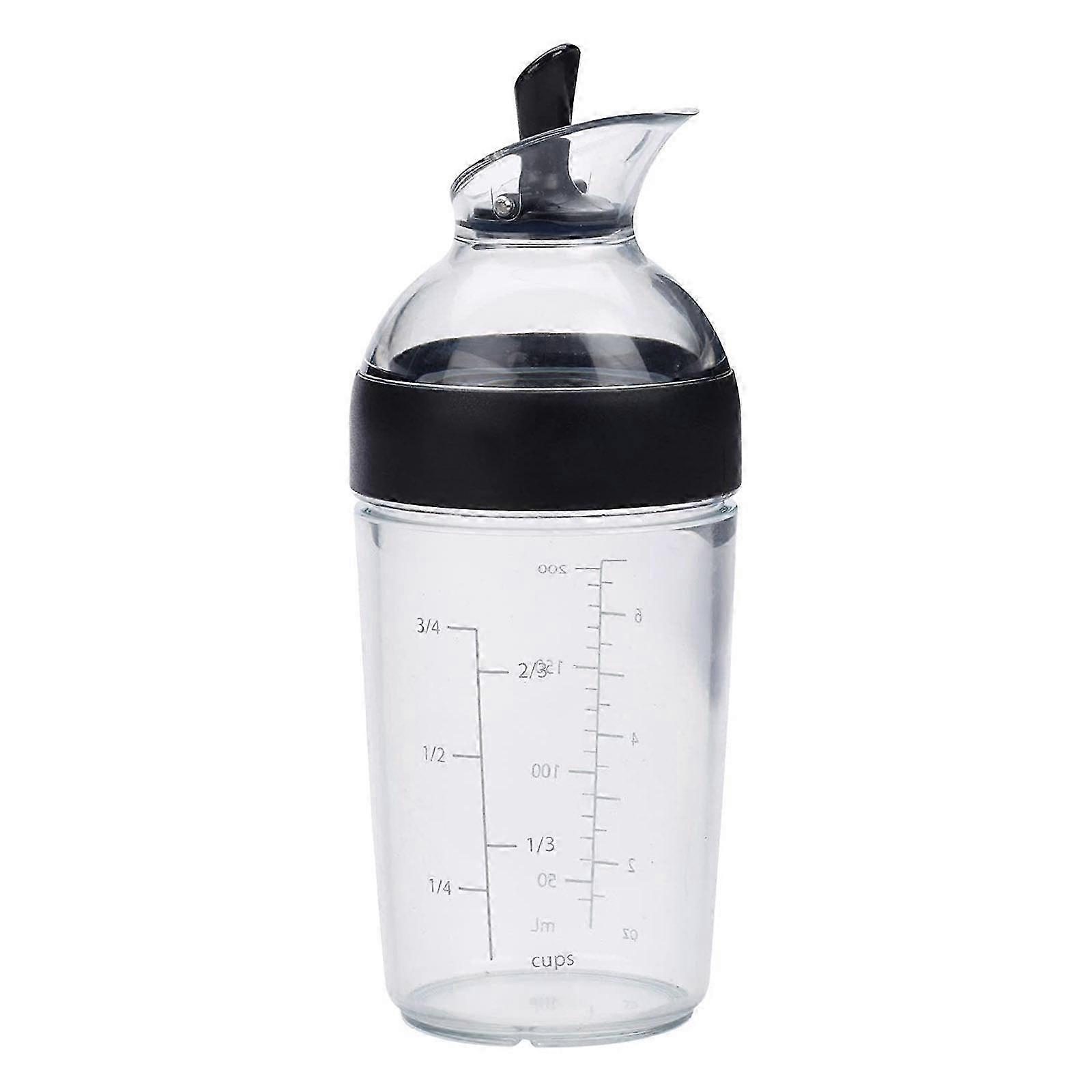 Salad Dressing & Sauce Mixer Bottle with Scale Markings, Easy-Grip Design, Green
