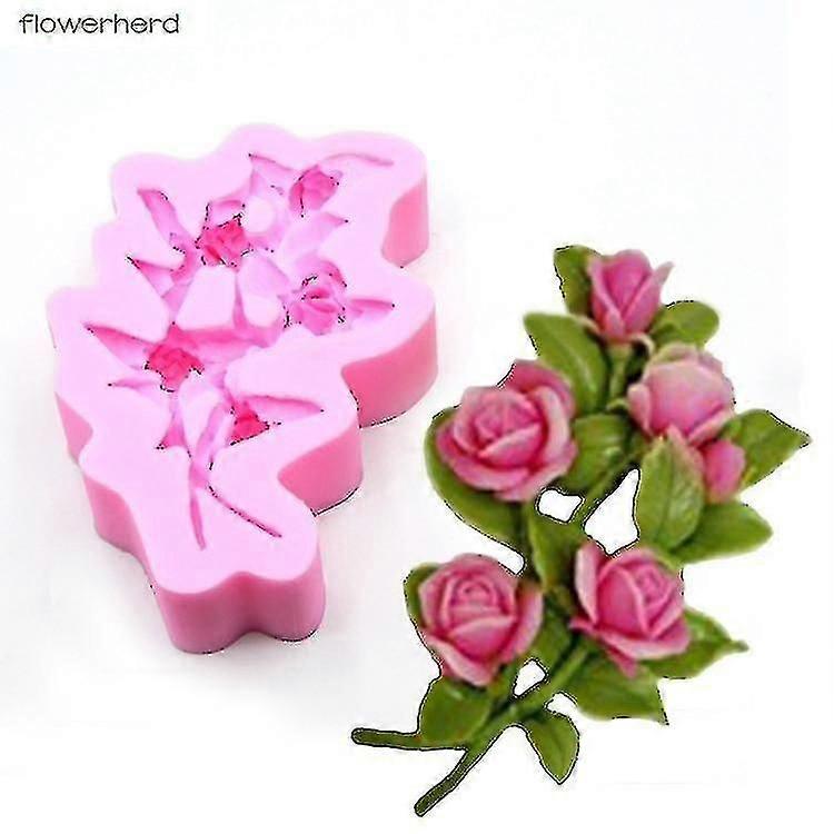 Miniowl-3d Rose Buchet parfumat Săpun Mold Tools