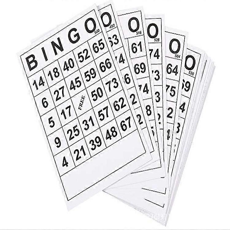 Bingo Game Papieren Kaarten 1 Op Enkele 60 Vel Geen Herhaling Uniek Ontwerp