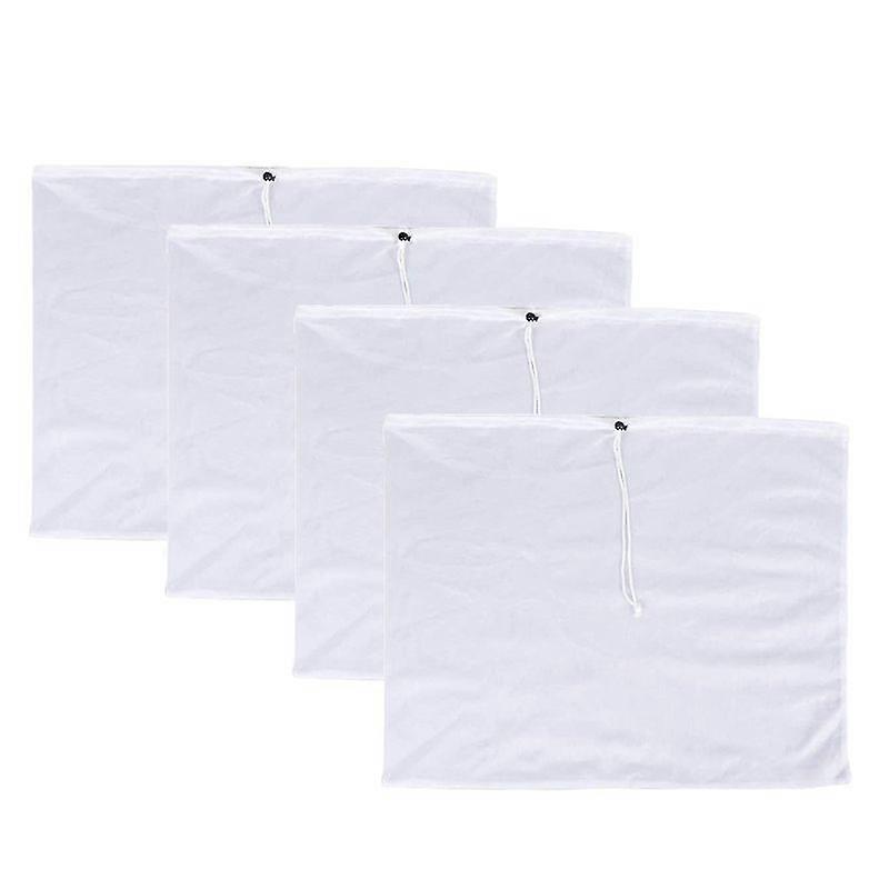 4 Pack Brew Bags -Reusable Mesh Bag for Fruit Cider Grape Wine Press Drawstring Straining Brew in a Bag 38X42cm