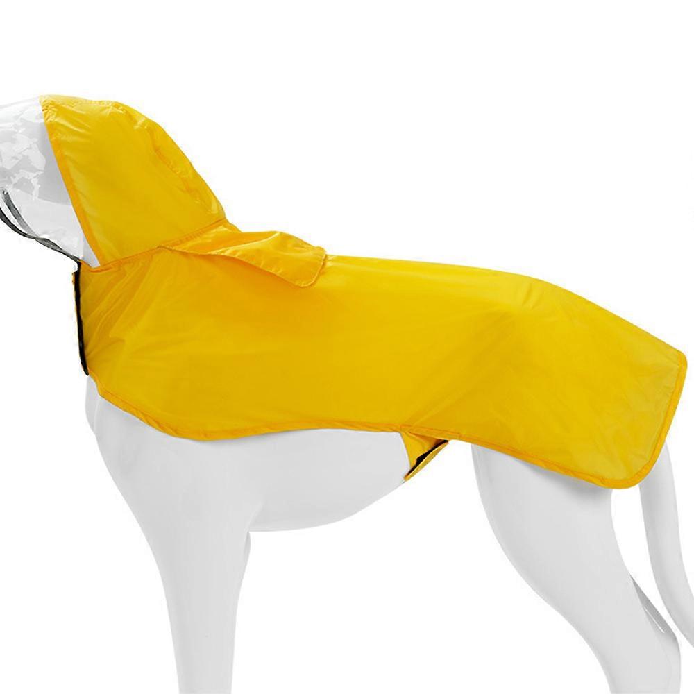 Hooded pet raincoat waterproof light reflective dog raincoat does not block the line of sight pet raincoat