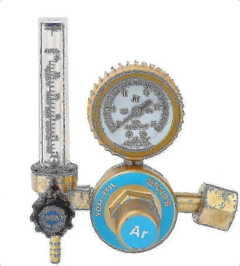 Argon Co2 flödesmätare regulator, tryckmätare 0 ~ 25mpa, Universal Argon Co2 svetsregulator tryckreducerare