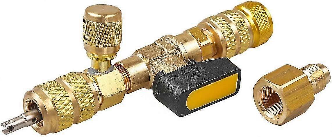 Valve Core Remover/installer With Dual Size Sae 1/4 & 5/16 Port Air Conditioning Line Repair Tools For Hvac R32 R22 R410a(no Gas Loss)