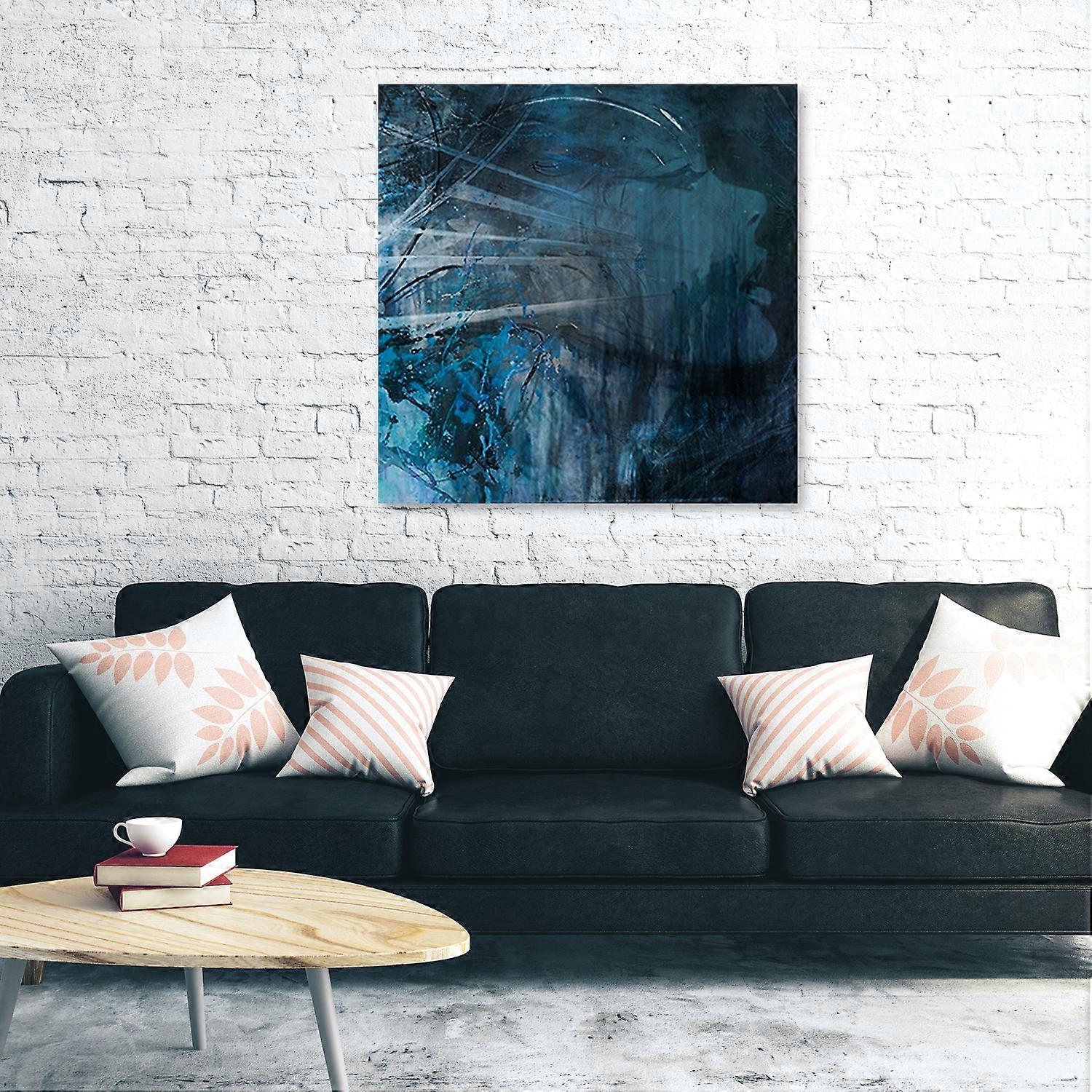 Tisk na plátně, Lidé - Modrá - 40x40