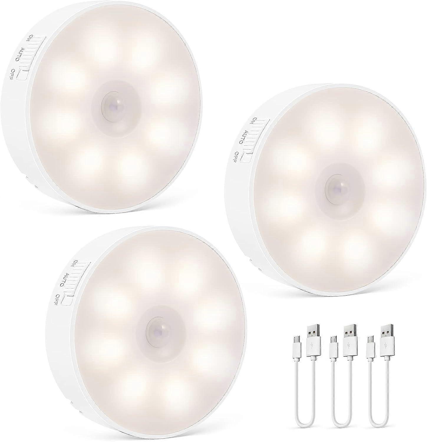 USB Rechargeable Motion Sensor LED Night Light (Warm White)